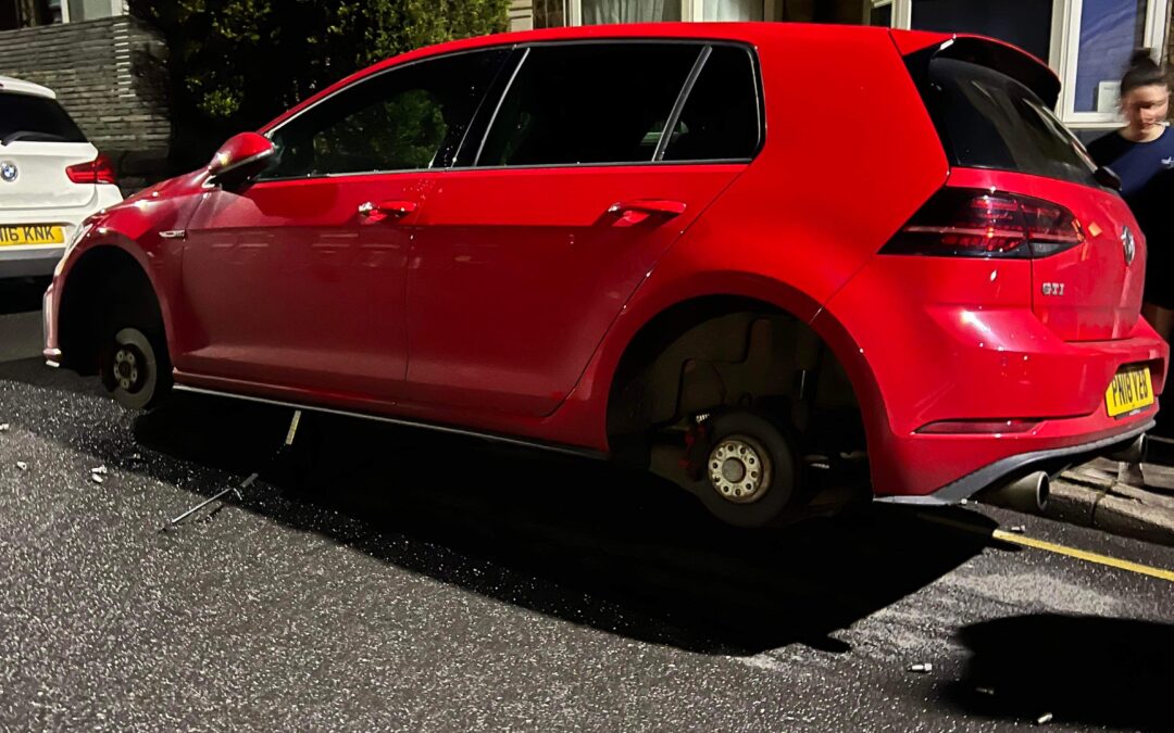 Car left ‘on bricks’ as wheels stolen from car in Crookes street theft