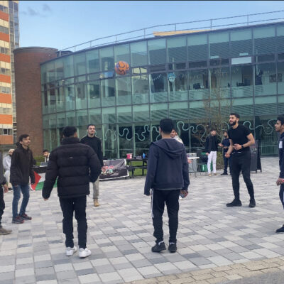 Charity Goals For Gaza concludes three-month campaign with Kick-Up Challenge outside Sheffield Students Union