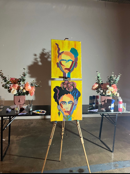 Paining of Frida Kahlo from the event