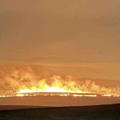 EXCLUSIVE: dramatic pictures of midnight fires that terrified campers at Derwent Reservoir