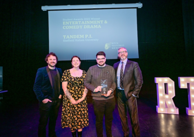 Sheffield Hallam University students win trophies in three categories at the Royal Television Society Awards.