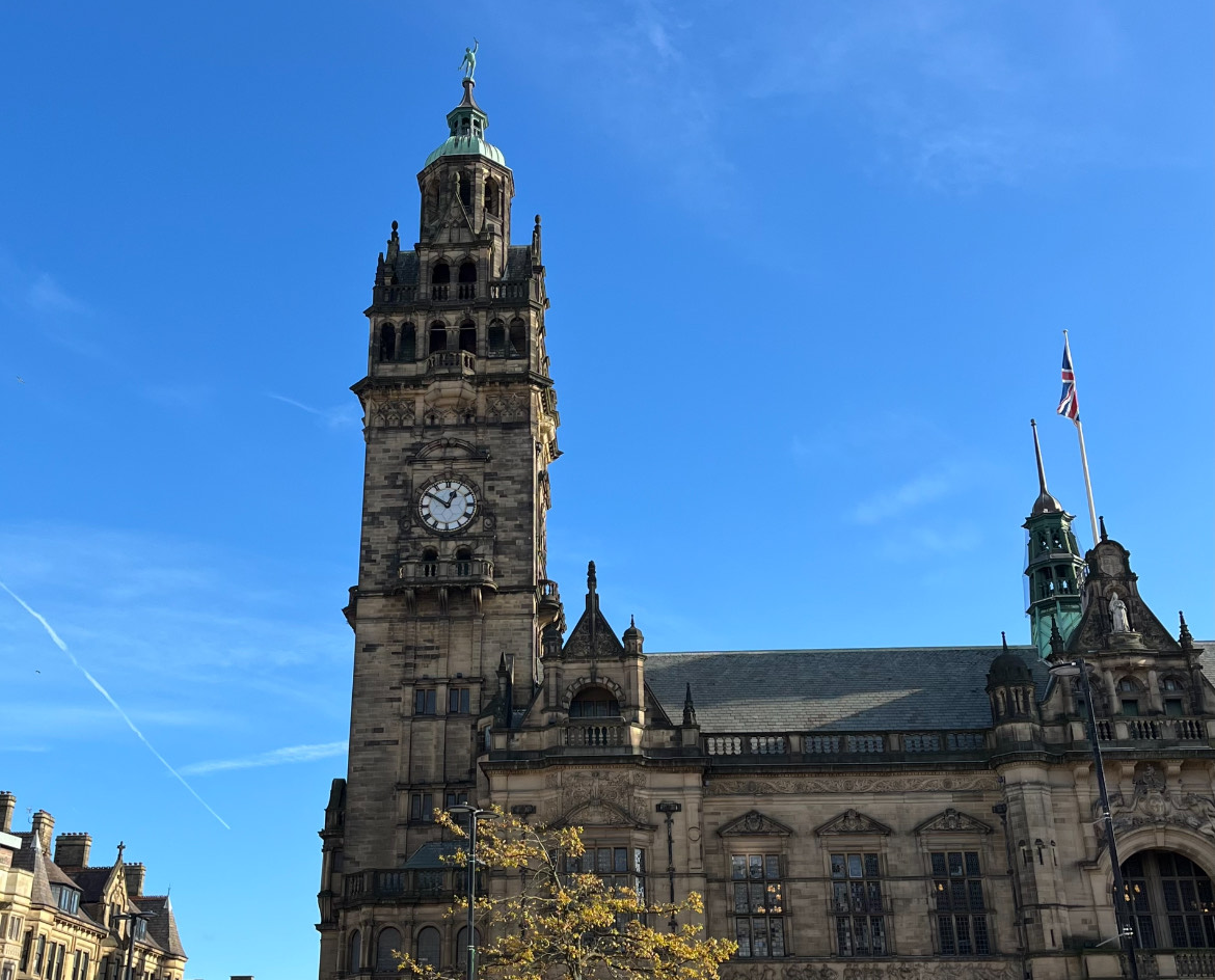 Sheffield Town Hall on a sunny day
