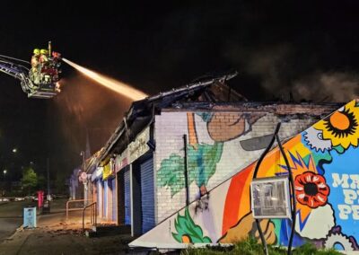 Suspected arson destroys three independent businesses