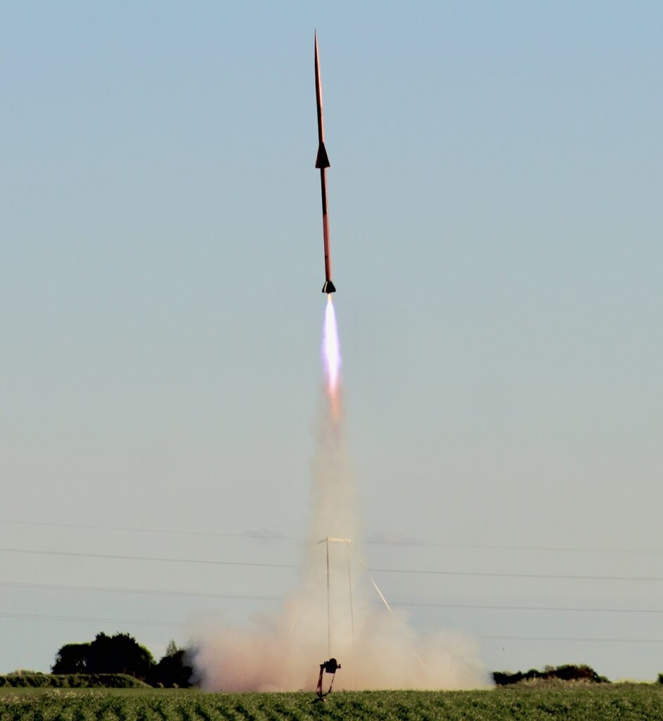 Karman Charlie, two stage rocket mock launch