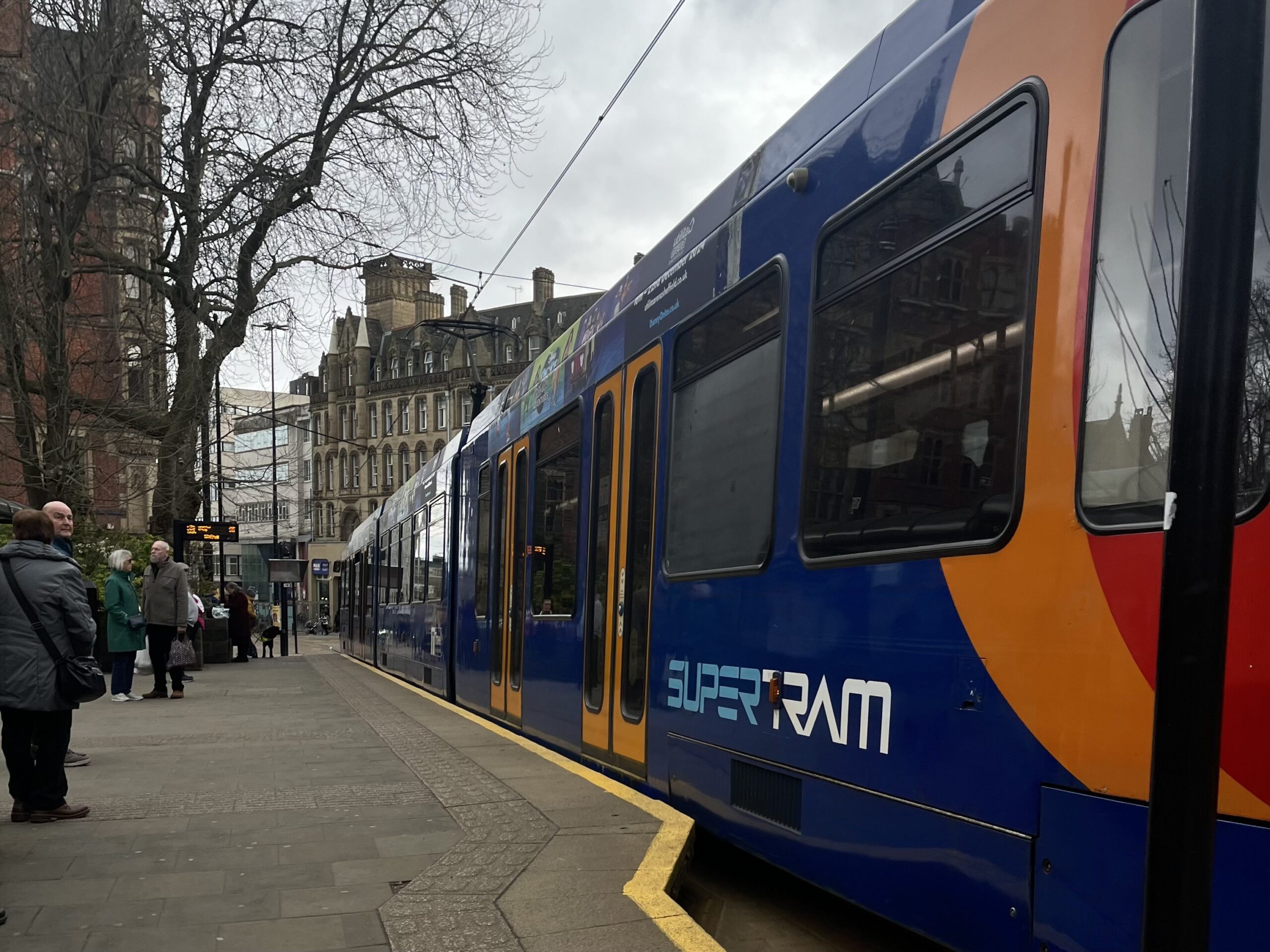 Image of Supertram at Cathedral Stop