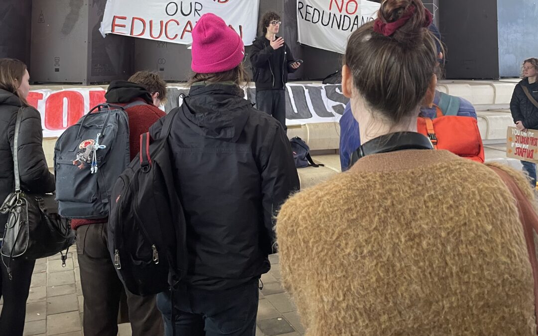 Sheffield students and staff unite in cuts protest