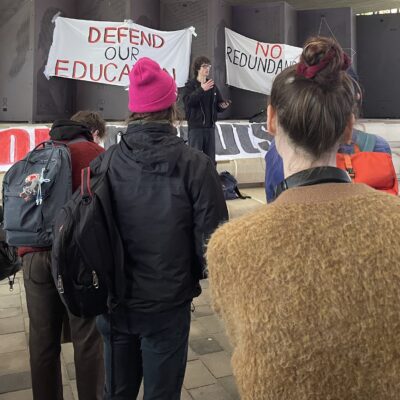Sheffield students and staff unite in cuts protest