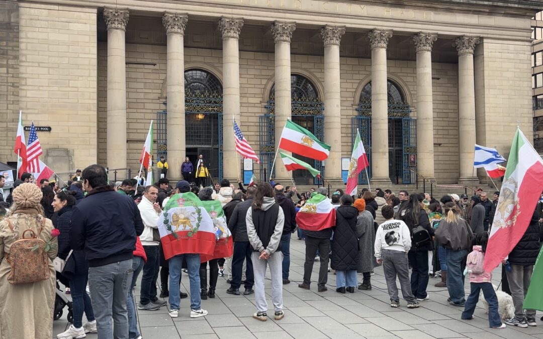 Sheffield Iranians continue celebrations following the death of Ali Khamenei