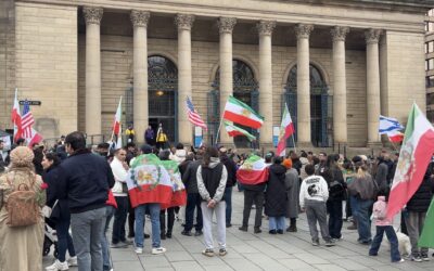 Sheffield Iranians continue celebrations following the death of Ali Khamenei