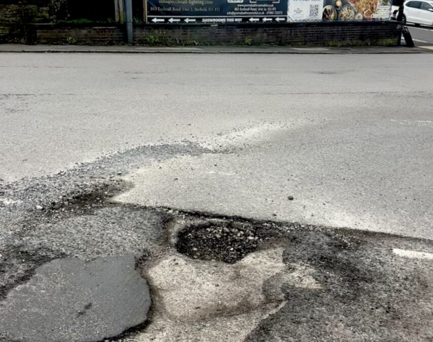 Drivers call for action over ‘dangerous’ potholes across Sheffield.
