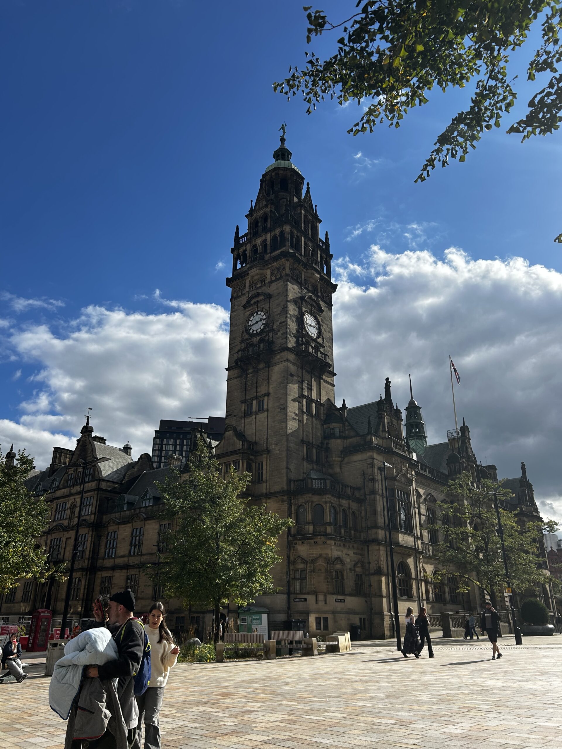 An image of Sheffield City Hall on a sunny day