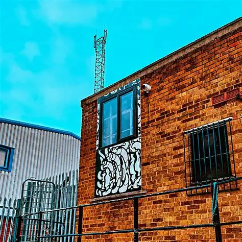 outside of an industrial themed music venue in sheffield called dryad works