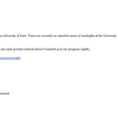 University of Sheffield on High Alert Following Two Deaths from Meningitis in Kent