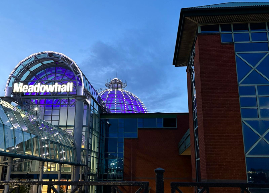 Meadowhall lights up in purple to raise awareness for eating disorders and rare diseases