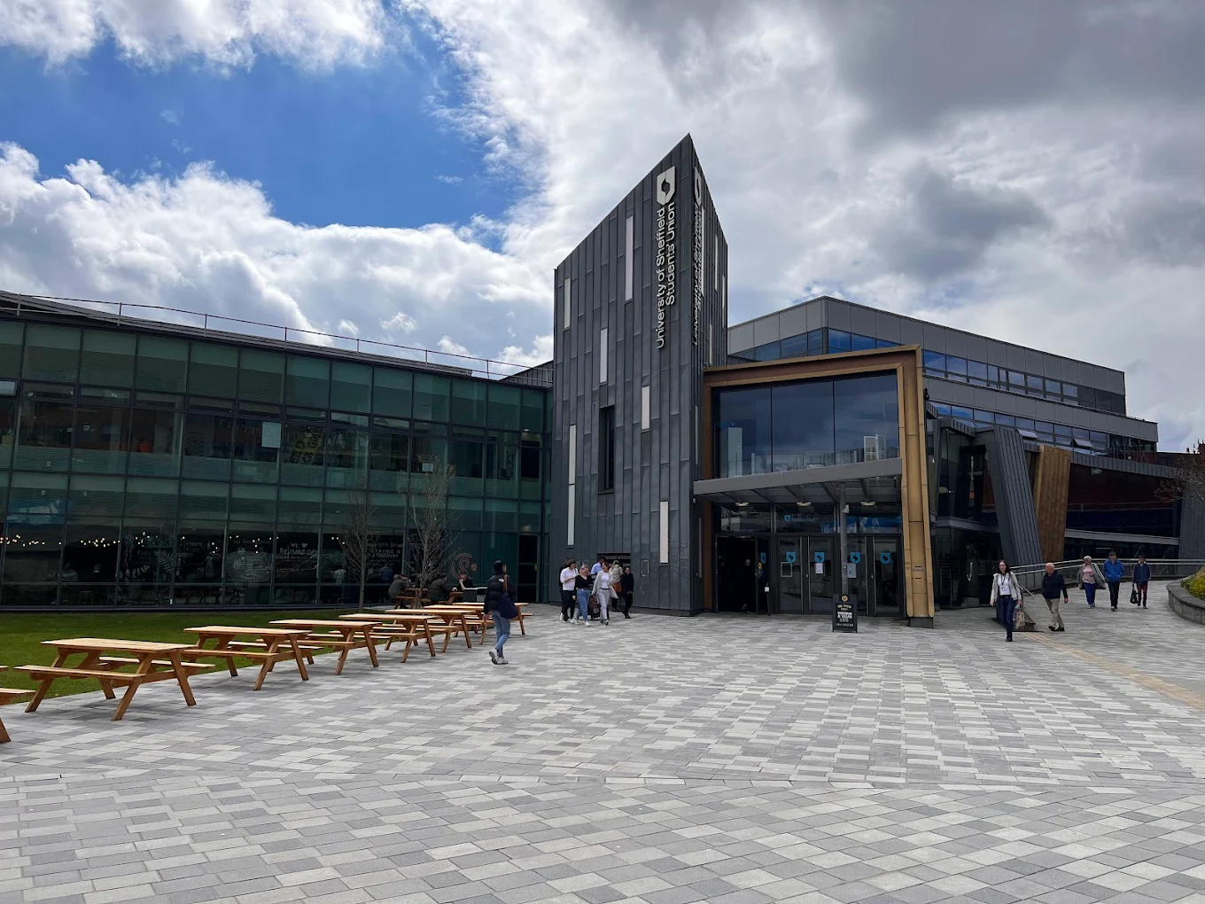 A picture of the front of the University Of Sheffield's Student Union
